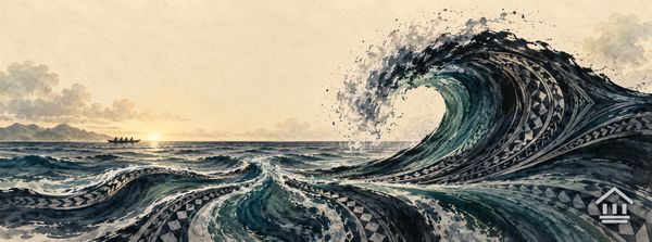 Tatau Wave wallpaper preview, art by pvtSamoa
